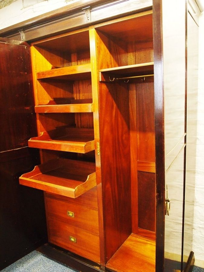 Popular Antique Triple Wardrobes With Regard To Edwardian Mahogany Triple Wardrobe – Antique Items & Country (View 9 of 15)