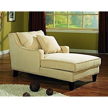 Popular Microfiber Chaises Intended For Amazon: Coaster Comfortable Microfiber Chaise Lounger, Light (View 7 of 15)