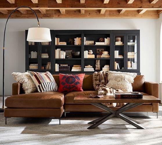 Pottery Barn For Newest Leather Sofa Chaises (View 5 of 15)