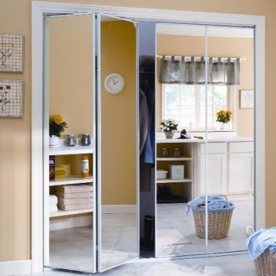 Preferred Mirrored Bi Fold Wardrobe Doors – Cormansworld Pertaining To Folding Door Wardrobes (View 15 of 15)