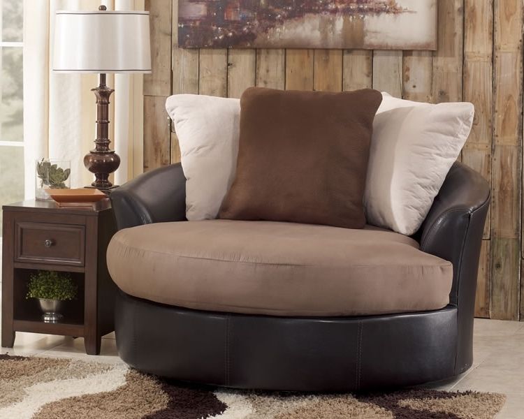 Preferred Round Oversized Swivel Accent Chair (View 7 of 10)