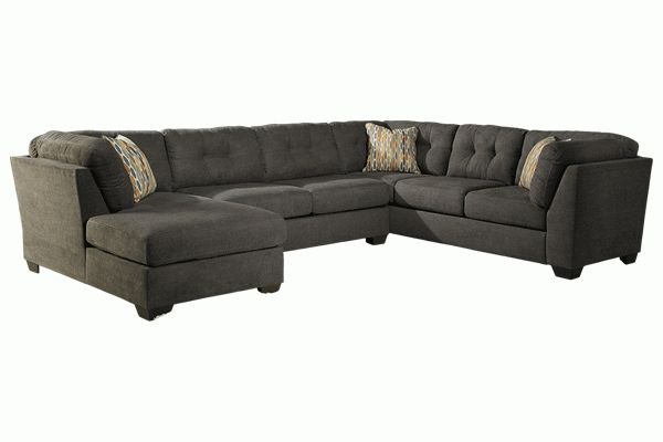 Recent 64"w X 38.5"d X 36"h Ashley Furniture "delta City" Gray Sectional Intended For Homemakers Sectional Sofas (Photo 5 of 10)