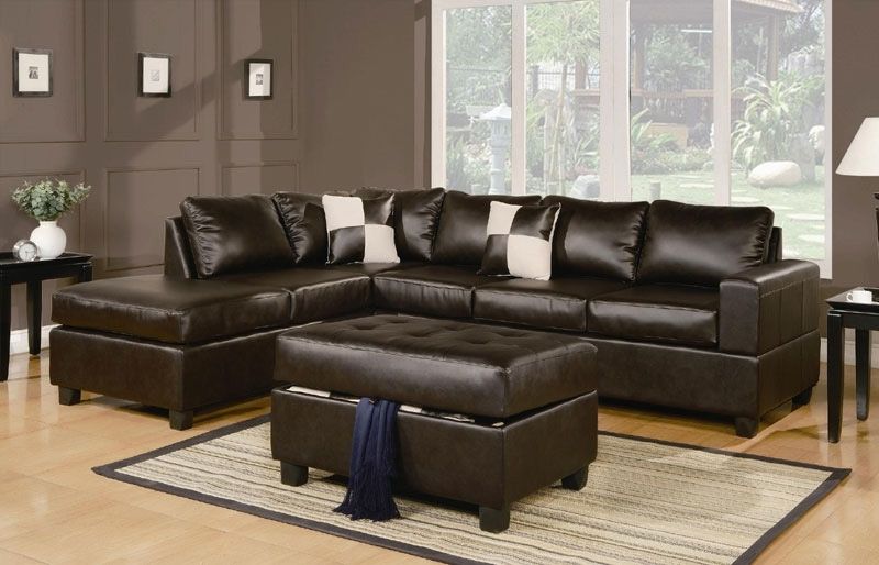 Recent Beautiful Small Leather Sofa With Chaise Sacramento Espresso With Leather Sectional Sofas With Chaise (View 10 of 15)