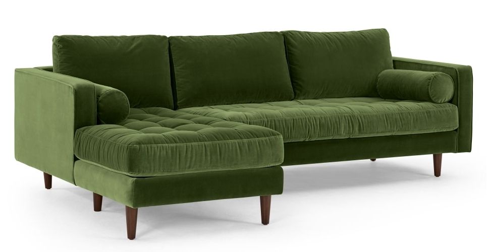 Recent Chaise Sofas Inside Scott 4 Seater Right Hand Facing Chaise End Sofa, Grass Cotton (View 1 of 15)