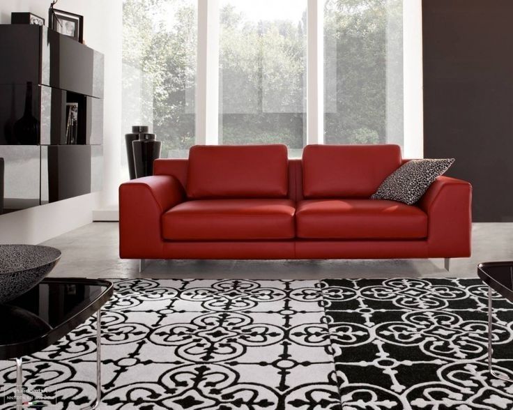 Red Leather Couches For Living Room For Well Known Red Leather Sofas Ideas Couch On Adorable Red Sofas Creating A (View 1 of 10)