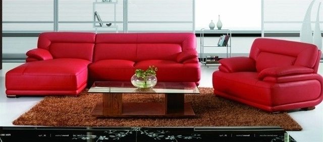 Red Leather Sectional Sofa – Home Inspiration For Well Liked Red Leather Sectional Couches (View 1 of 10)