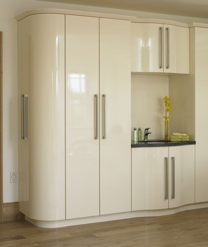 Saturn High Gloss Replacement Bedroom Doors Pertaining To Well Known Cream Gloss Wardrobes (View 3 of 15)
