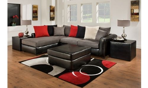 Sectional Living Room Set Furniture In Black Within Recent Austin Sectional Sofas (View 1 of 10)