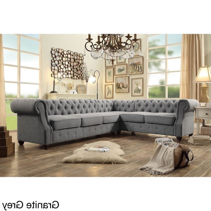 Sectional Sofa. Tufted Sectionals Sofas: Tufted Sectionals Sofas In Popular Tufted Sectional Sofas (Photo 7 of 10)