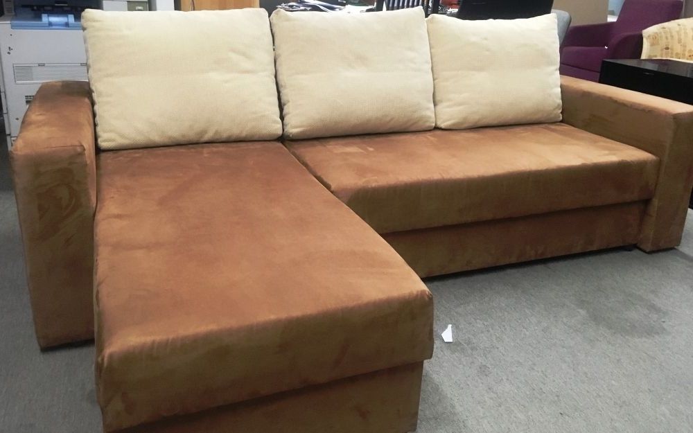 Sectional Sofas From Europe Regarding Most Current European Sectional Sofa With Bed In Brown Microfiber (View 5 of 10)
