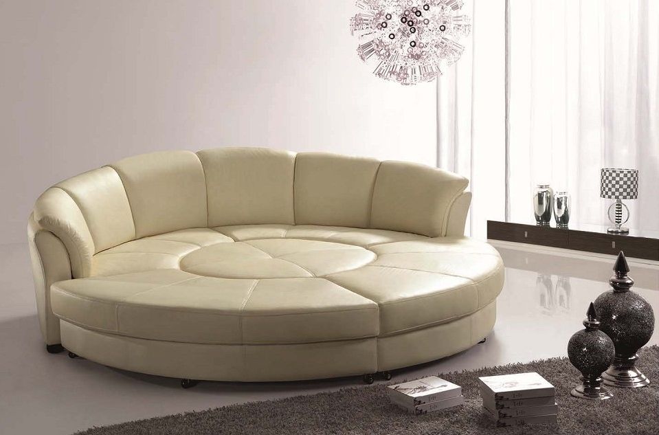 Sectionals With Chaise And Ottoman Regarding Well Known Sofa Beds Design: Attractive Unique Large Sectional Sofa With (View 9 of 10)
