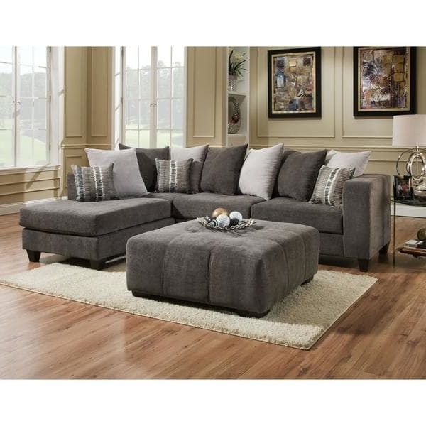 Sectionals With Ottoman In Well Liked Sofa Trendz Daytona 2 Pc Sectional & Ottoman Set – Free Shipping (View 1 of 10)