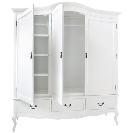 Shabby Chic White Bedroom Furniture, Bedside Tables, Dressing With Latest Shabby Chic White Wardrobes (View 2 of 15)
