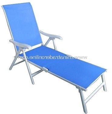 Sling Chaise Lounge Chair Amazing Mosaic Folding Academy For Popular Chaise Lounge Folding Chairs (Photo 5 of 15)