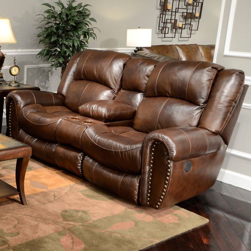 Sofas With Consoles Pertaining To Newest Catnapper Jordan Reclining Console Loveseat – 4669124619304619 (Photo 7 of 10)