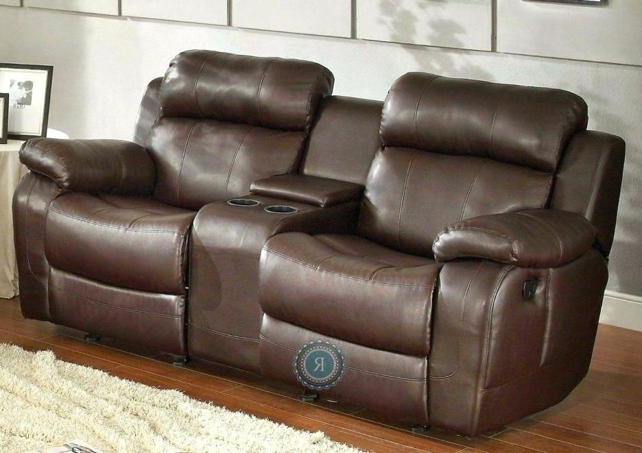 Sofas With Consoles With Regard To Most Recent Double Recliner Sofa Double Recliner Sofa With Console Living Room (View 4 of 10)