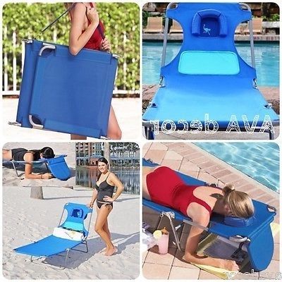 Tanning Chair Chaise Lounge Patio Beach Fold Pool Sun Tan Ladies Regarding Well Liked Chaise Lounge Chairs With Face Hole (Photo 14 of 15)