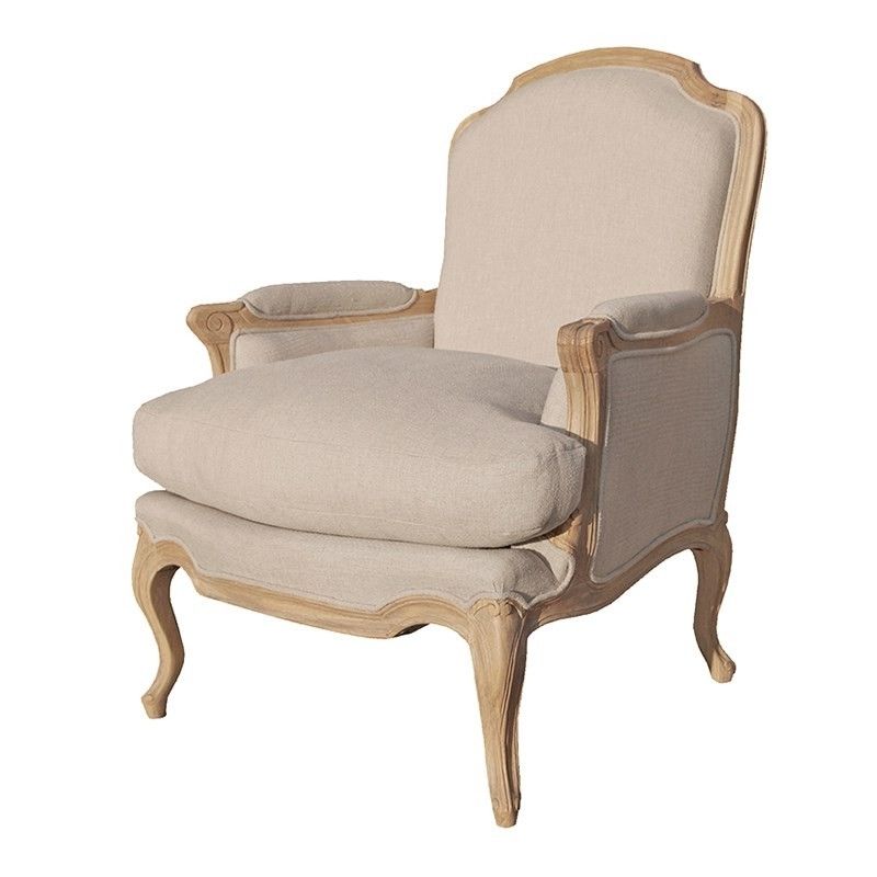 Villeneuve Oak French Sofa Chair (Photo 6 of 10)