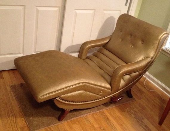 Vintage Contour Chaise Lounge Psychiatrist Chair Modernlogic Within Fashionable Reclining Chaise Lounges (View 5 of 15)