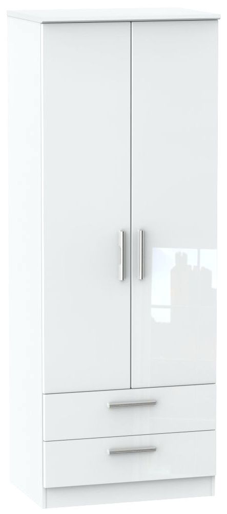Wardrobes ~ Mirrored Wardrobe Cabinets With Eclipse Trim Tall Intended For Most Current Tall White Wardrobes (View 6 of 15)
