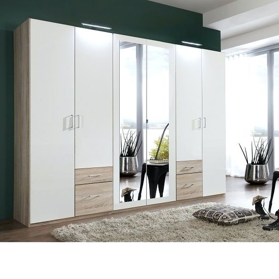 Wardrobes ~ Ransby Wardrobe White Stained Oak White Oak Wardrobe Within Latest Oak And White Wardrobes (View 8 of 15)