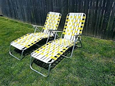 Web Chaise Lounge Lawn Chairs In Recent Trendy Vintage Aluminum Folding Chair Full Image For Web Chaise (Photo 5 of 15)