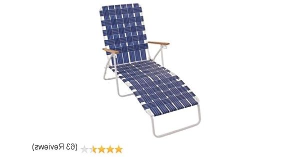 Web Chaise Lounge Lawn Chairs With Regard To Most Up To Date Amazon : Rio Brands By405 0138 Web Chaise Lounge, Hi Back (Photo 10 of 15)