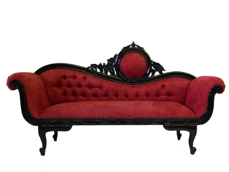 Well Known Gothic Sofas In Black And Red Couch Sofa Victorian Goth Gothic Furniture Decor (Photo 3 of 10)