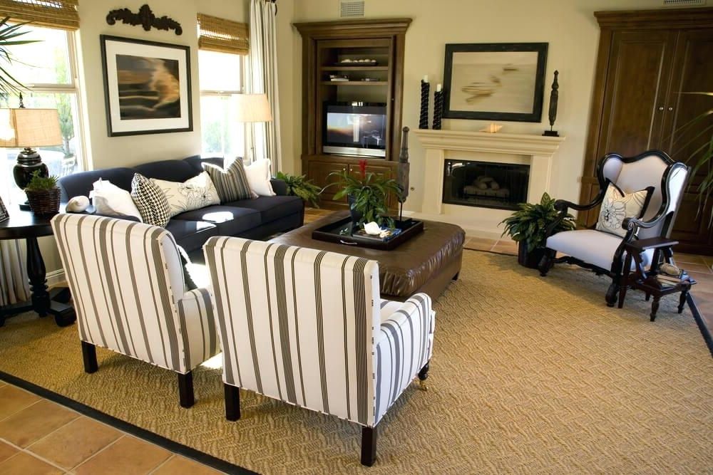 Well Known Striped Sofas Living Room Furniture Large Striped Sofa From Of All Pertaining To Striped Sofas And Chairs (Photo 6 of 10)