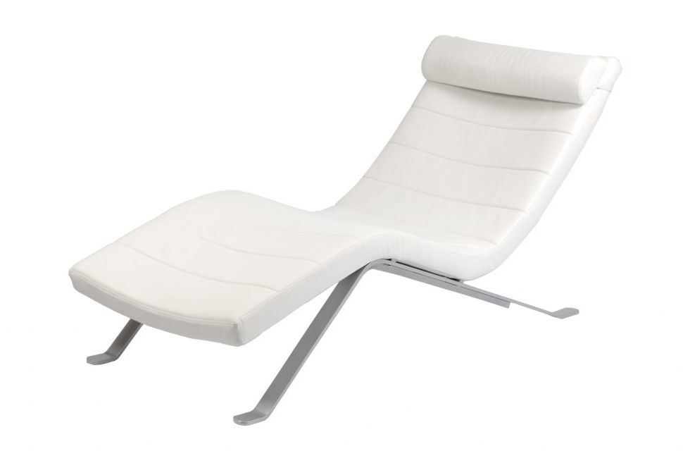 White Chaise Lounge Chairs For Preferred Convertible Chair : White Plastic Lounge Chairs White Leather (View 8 of 15)