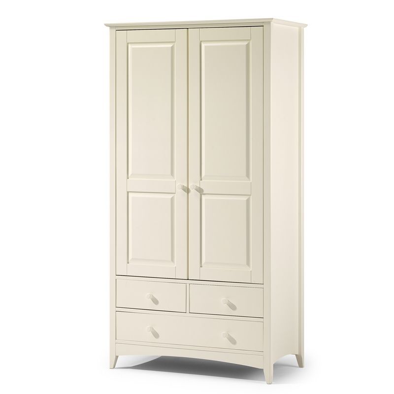 White Combination Wardrobe With 3 Drawers (View 5 of 15)
