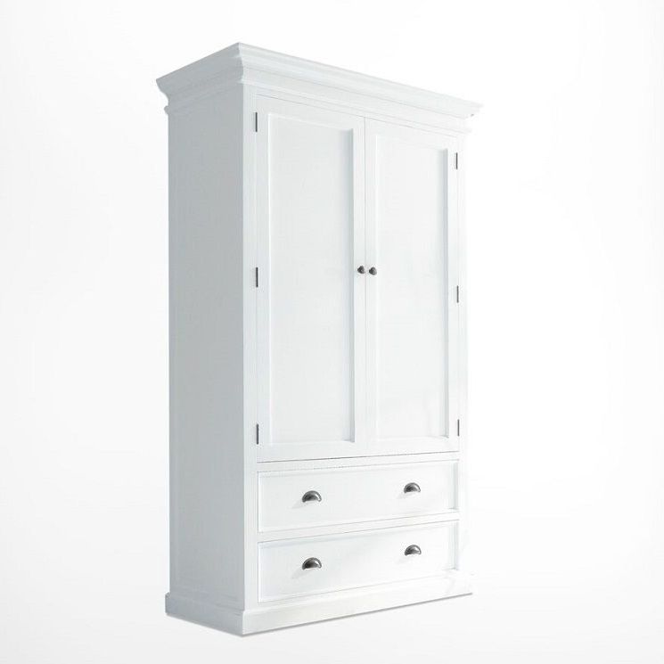 White Double Wardrobe With Drawers Inside 2017 White Double Wardrobes With Drawers (View 3 of 15)