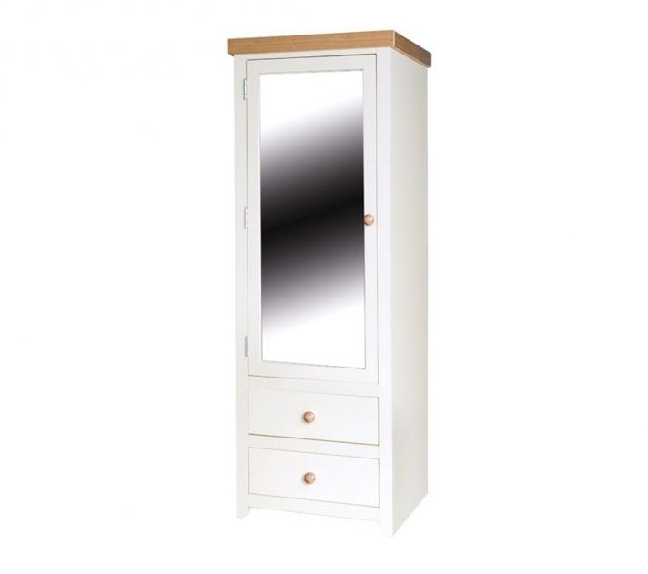 White Single Door Wardrobes Regarding Trendy White Single Door Wardrobe Doors Mirrored With Drawers Sliding (View 12 of 15)