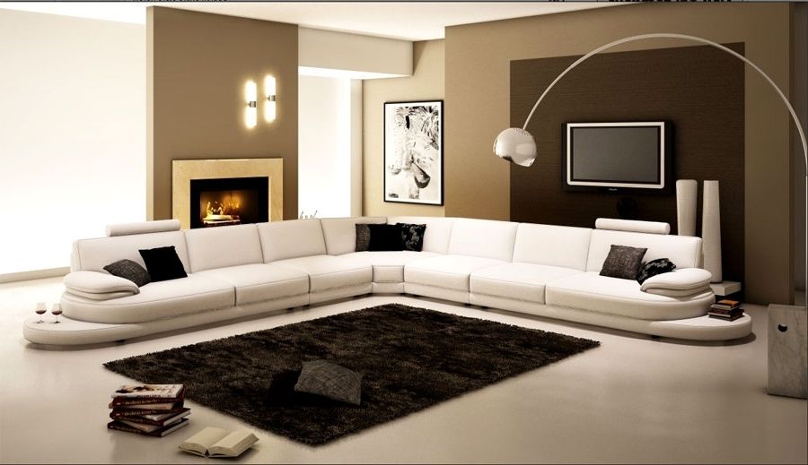 Wide Sectional Sofas Within Current Arrange A Living Room With Large Sectional Sofas — The Home Redesign (Photo 10 of 10)