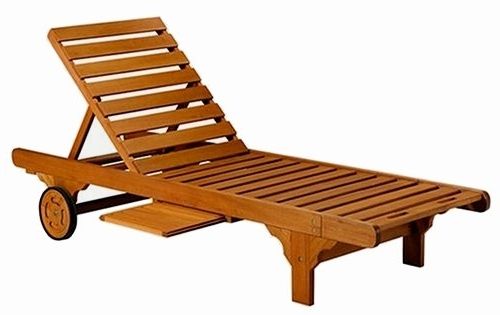 Featured Photo of 15 Photos Wooden Outdoor Chaise Lounge Chairs