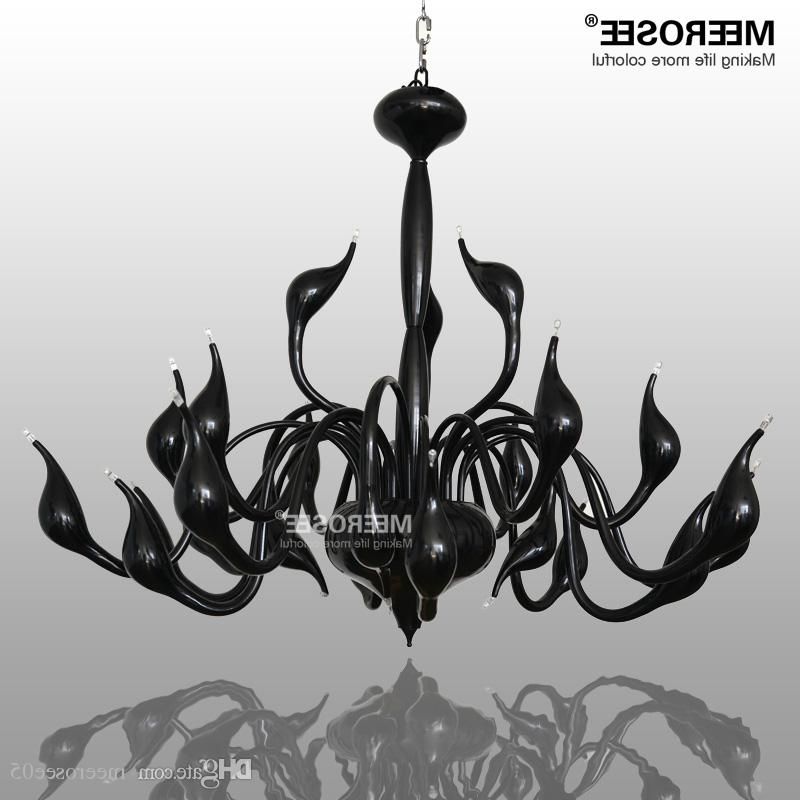2015 Real Chandeliers Lustre Modern Crystal Chandelier Modern Black Pertaining To Newest Black Chandeliers (Photo 6 of 10)