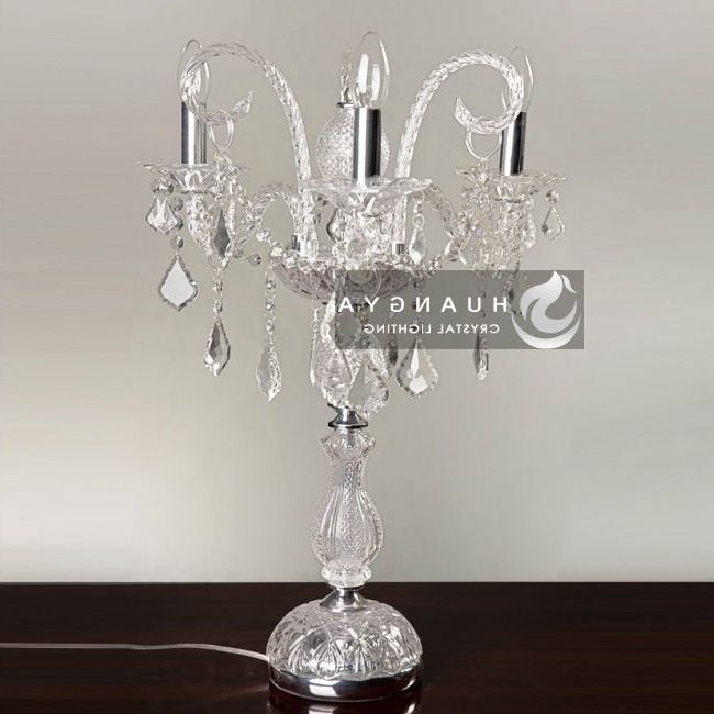 2017 Crystal Table Chandeliers For Crystal Chandelier Table Lamp – Jeffreypeak (Photo 8 of 10)