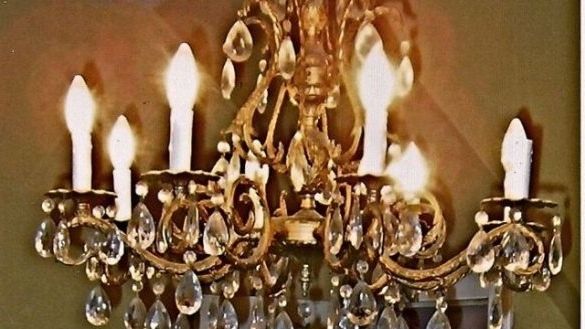 Amazing Interior Antique Brass Crystal Chandelier Spectacular House With Most Recent Brass And Crystal Chandeliers (View 4 of 10)