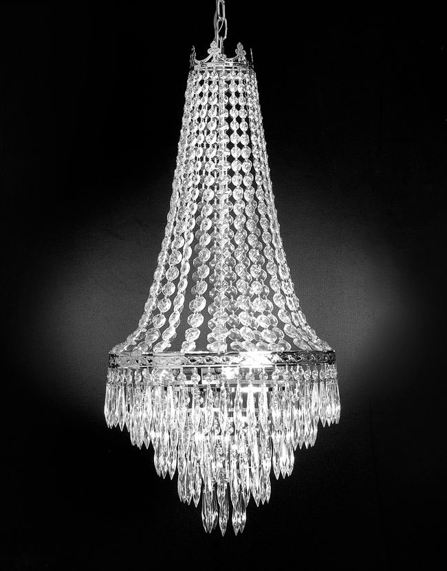 Antique Vintage Chandelier Office Fixture Clear Silver 4 Light For Well Known Silver Chandeliers (Photo 6 of 10)