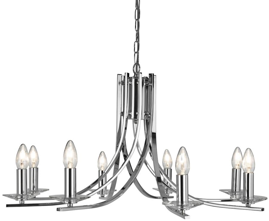 Ascona Modern Polished Chrome 8 Light Twist Chandelier 4168 8cc In Most Current Modern Chrome Chandelier (View 1 of 10)