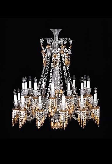 Baccarat Crystal, Zenith Charleston 24 Light Crystal Chandelier, Short Throughout Best And Newest Short Chandelier (View 8 of 10)