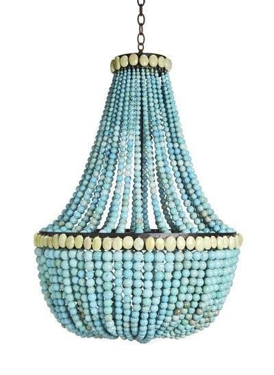 Beaded Chandelier, Warm Intended For Turquoise Beaded Chandelier Light Fixtures (Photo 1 of 10)