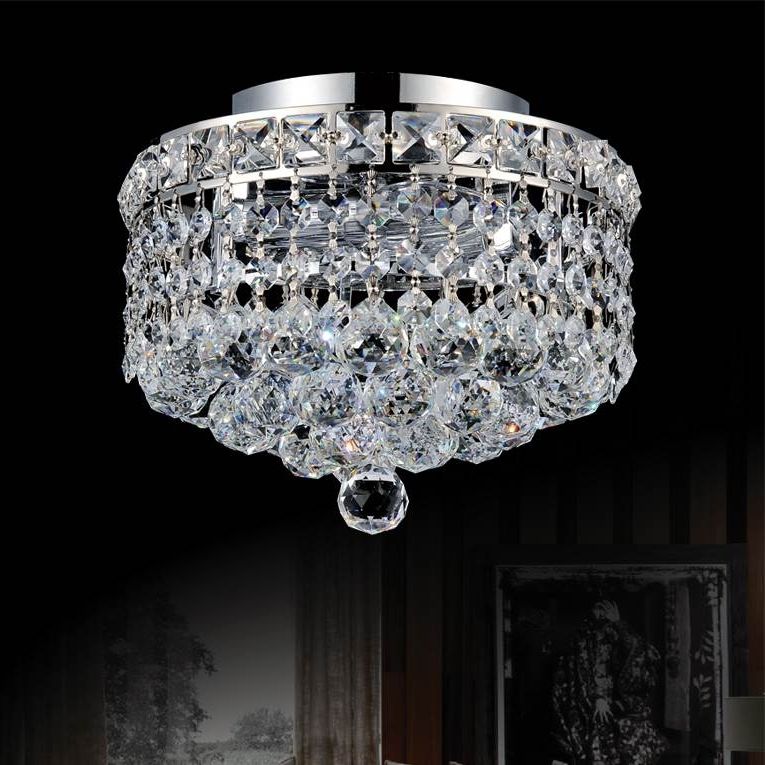 Brizzo Lighting Stores. 10" Primo Transitional Small Round Crystal In Latest Small Chrome Chandelier (Photo 9 of 10)