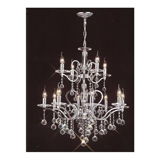 Buy Large Lights Chrome Egyptian Lead Crystal Chandelier (View 4 of 10)