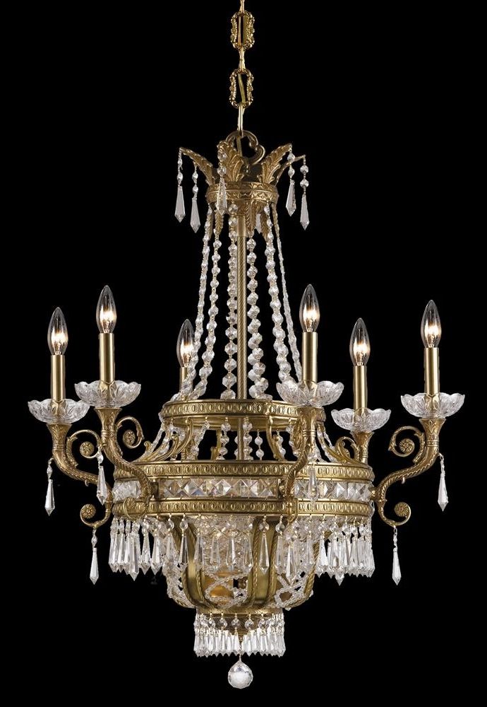 Buy Solid Brass Crystal Chandelier With Regard To Most Up To Date Brass And Crystal Chandeliers (View 5 of 10)