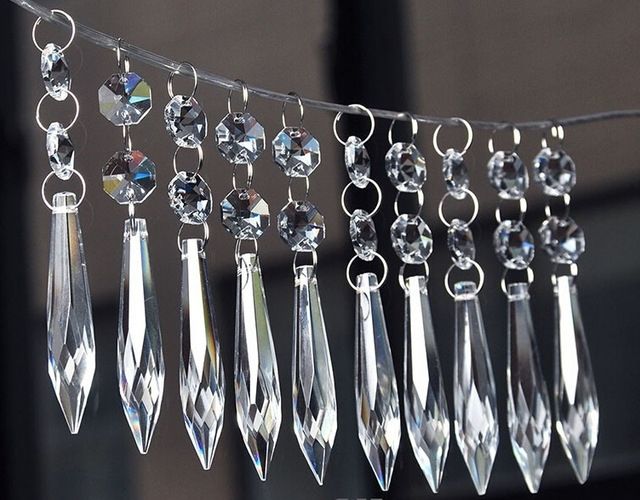 Chandelier Accessories In Newest 10pcs/lot 63mm Pointed Pendants Clear Crystal Prisms Chandelier (View 6 of 10)