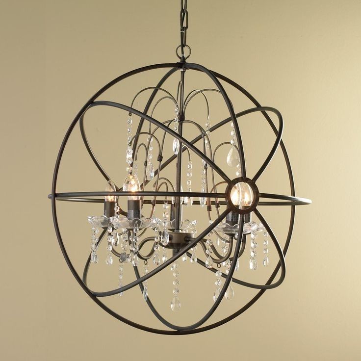 Featured Photo of Top 10 of Metal Ball Chandeliers