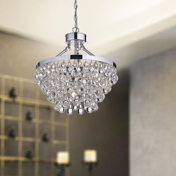 Chrome And Crystal Chandelier For Preferred Ivana 5 Light Chrome Luxury Crystal Chandelier – Free Shipping Today (View 8 of 10)