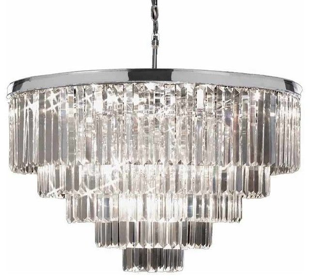 Chrome And Glass Chandeliers In Current Chrome And Glass Chandelier – Buzzmark (Photo 1 of 10)