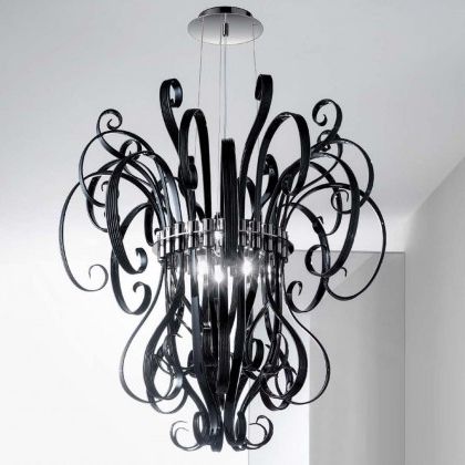 Contemporary Black Chandelier In Preferred Contemporary Chandeliers – Murano Lighting (View 10 of 10)